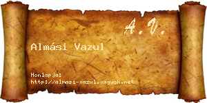 Almási Vazul névjegykártya